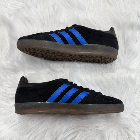 Adidas Gazelle Indoor Core Black Blue Mens Shoes JQ2692 NEW Multi Sz